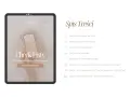 Lista rzeczy, co świadkowa powinna mieć w torebce, znajduje się na ekranie tabletu. Obok spis treści weselnych checklist.