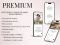 Strona ślubna w wersji Premium. Telefon pokazuje harmonogram wesela, dress code i atrakcje.