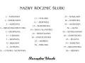 Lista nazw rocznic ślubu, gdzie druga to bawełniana rocznica ślubu.