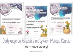 Dedykacja do książki na ślub z Małym Księciem. Wzory z cytatami i ilustracjami.